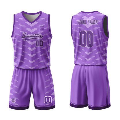 Custom Basketball Uniform - Chevron Pattern - Personalized Kit