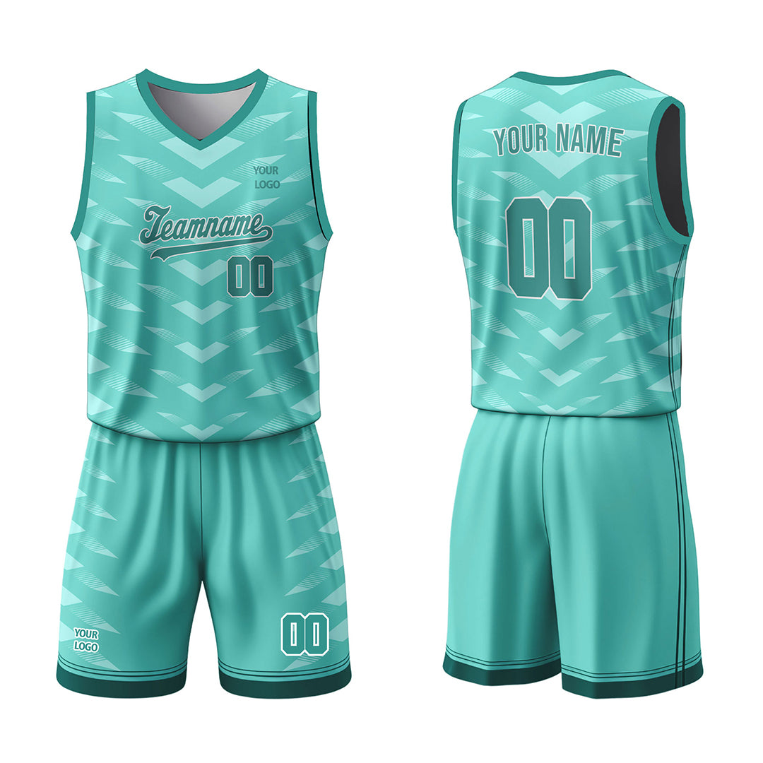 Custom Basketball Uniform - Chevron Pattern - Personalized Kit