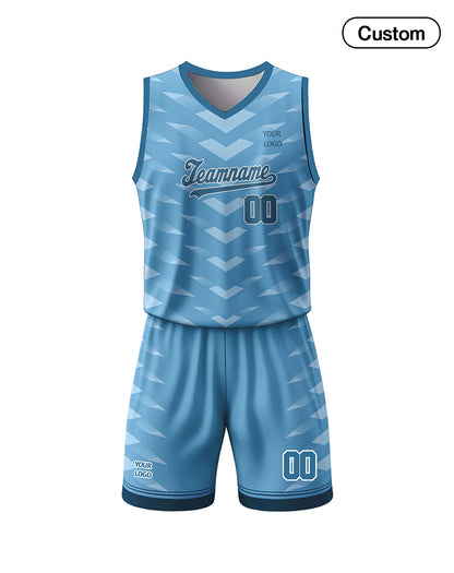 Custom Basketball Uniform - Chevron Pattern - Personalized Kit