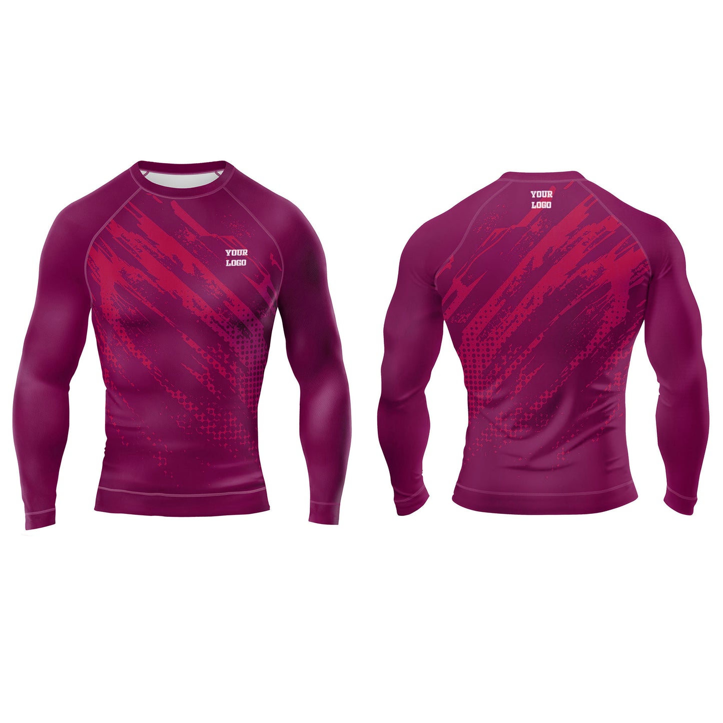 Custom Rash Guard - Grunge Strike Design - Personalized Top