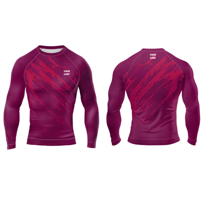 Custom Rash Guard - Grunge Strike Design - Personalized Top