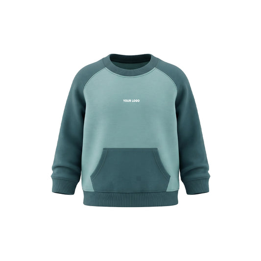 Custom Girls Sweatshirt - Kangaroo Pocket Raglan - Personalized Top