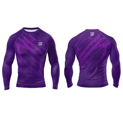 Custom Rash Guard - Grunge Strike Design - Personalized Top