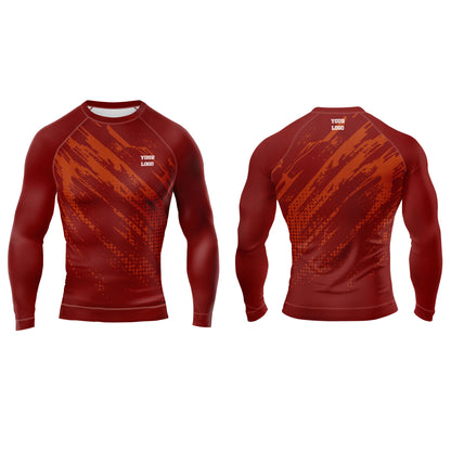 Custom Rash Guard - Grunge Strike Design - Personalized Top