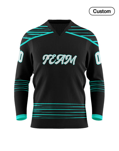 Custom Ice Hockey Jersey - Geometric Lines - Personalized Top