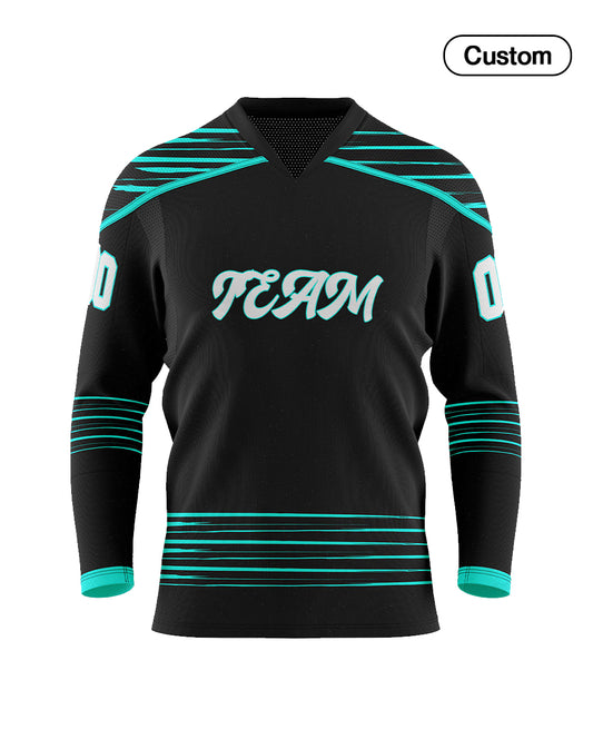 Custom Ice Hockey Jersey - Geometric Lines - Personalized Top