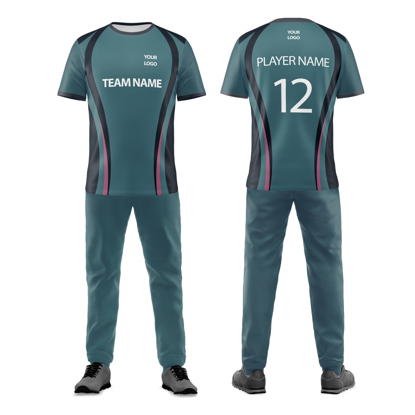 Custom Cricket Uniform - Abstract Accent - Personalized Cricket Kit