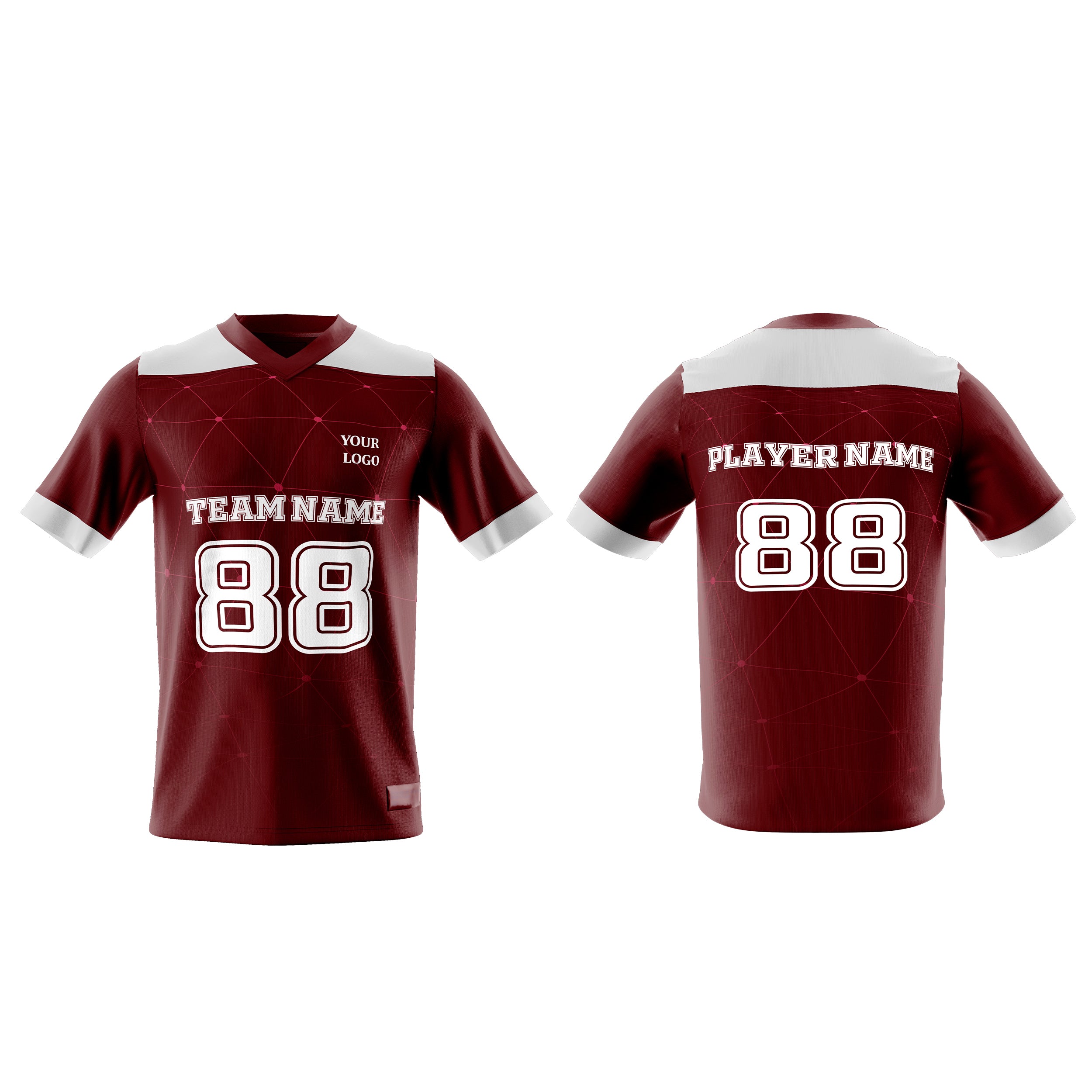 American Football Jerseys – Geometric Custom Logos & Team Colors
