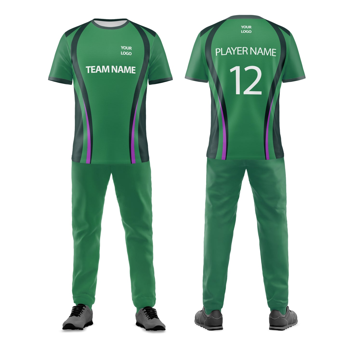 Custom Cricket Uniform - Abstract Accent - Personalized Cricket Kit