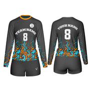 Volleyball Uniforms - Pattern Design Custom Logos & Team Colors