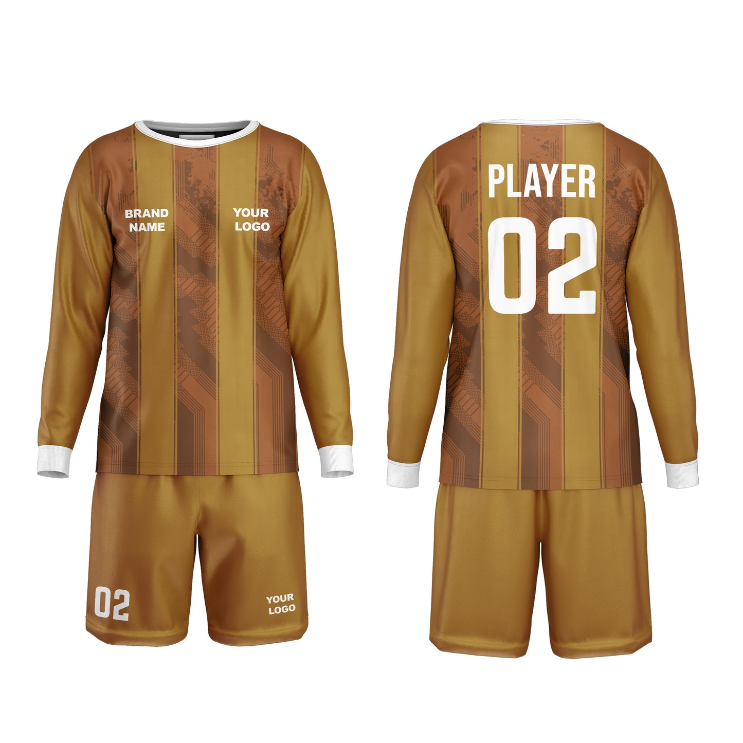 Custom Soccer Goalkeeper Uniform -Two-Tone Stripe - Personalized Kit