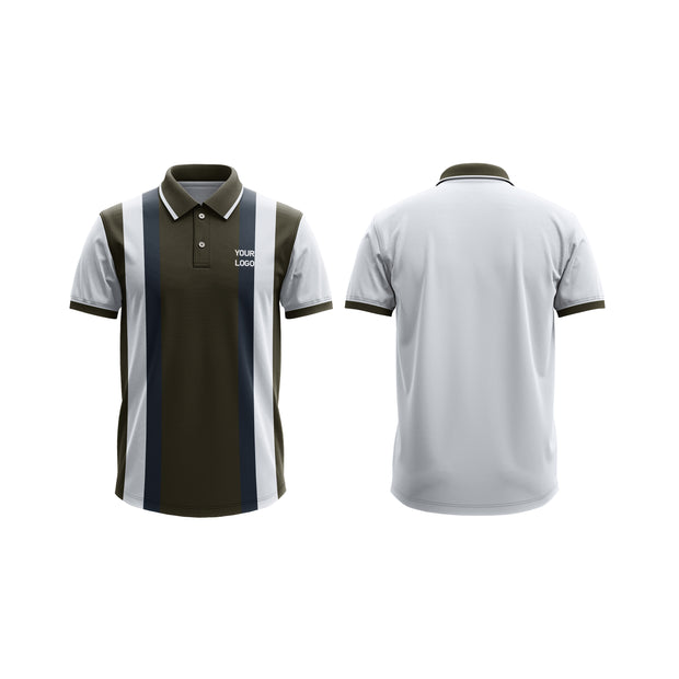 Polo Shirt – Striped Custom Logos & Team Colors
