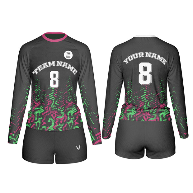 Volleyball Uniforms - Pattern Design Custom Logos & Team Colors