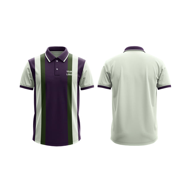 Polo Shirt – Striped Custom Logos & Team Colors