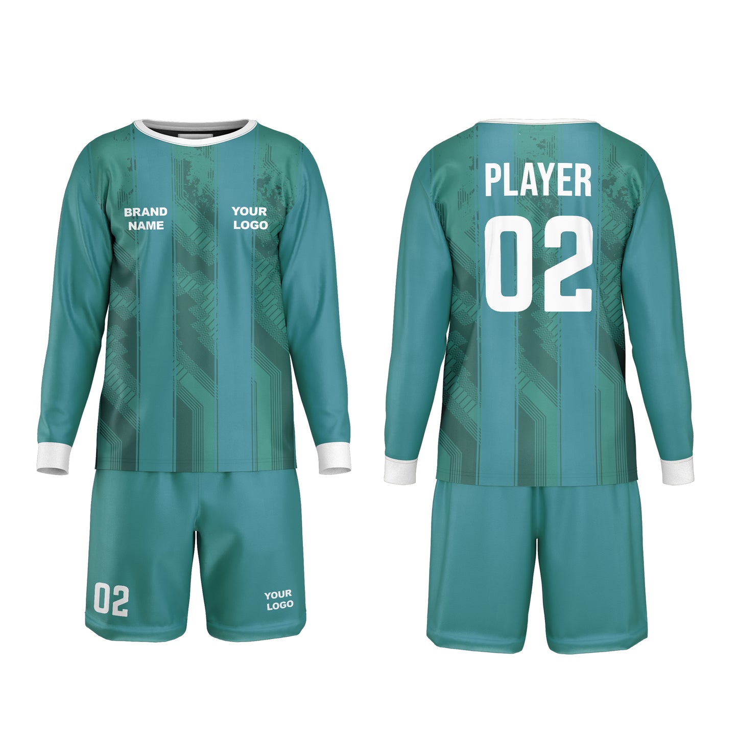 Custom Soccer Goalkeeper Uniform -Two-Tone Stripe - Personalized Kit