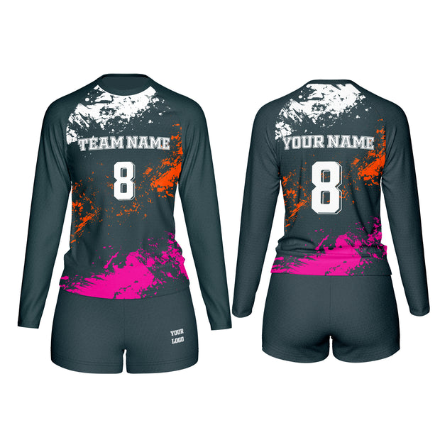 Volleyball Uniforms - Splatter Custom Logos & Team Colors
