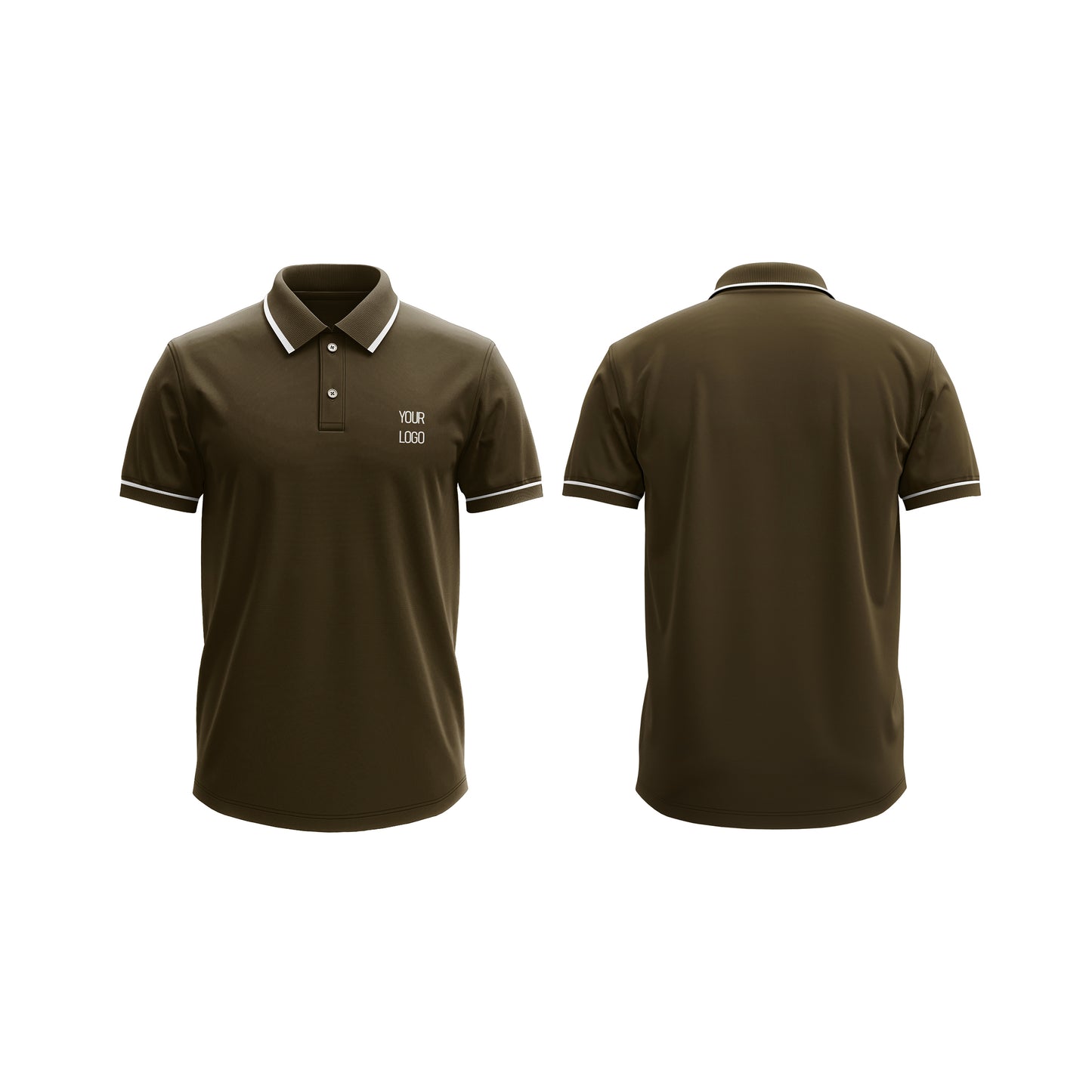 Custom Polo T-Shirt – White Trim Design – Personalized Gear