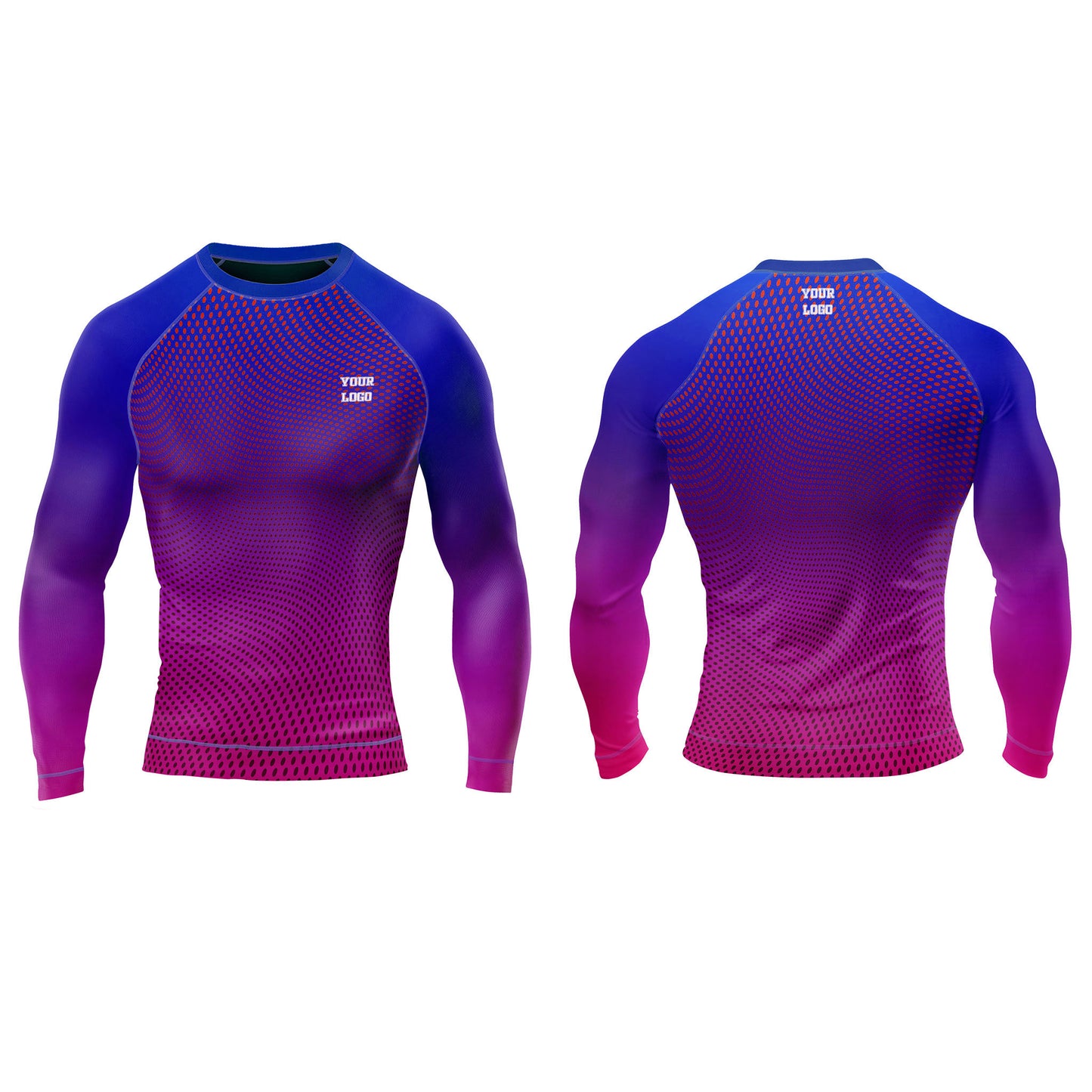 Custom Rash Guard - Gradient Raglan Design - Personalized Top