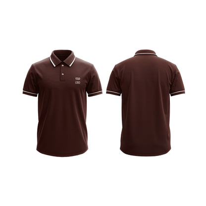 Custom Polo T-Shirt – White Trim Design – Personalized Gear