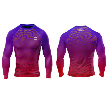 Custom Rash Guard - Gradient Raglan Design - Personalized Top