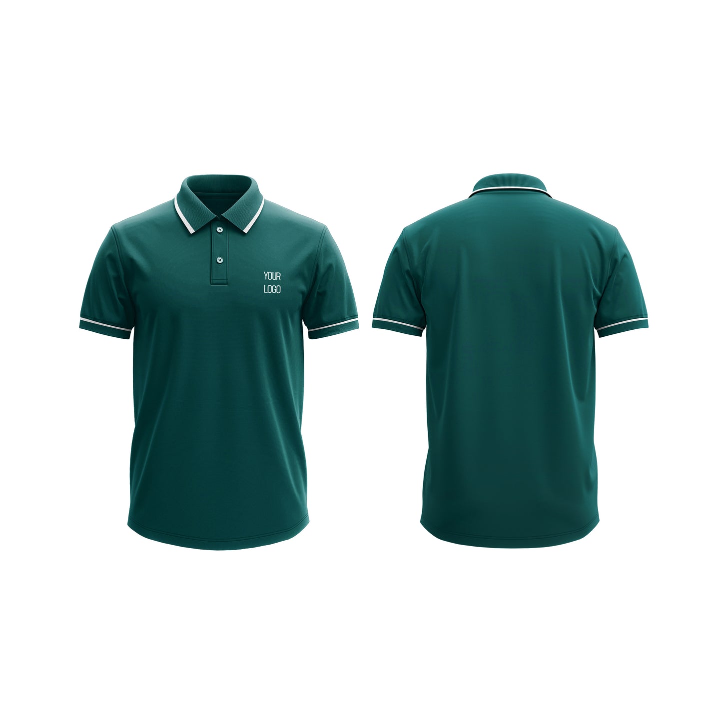 Custom Polo T-Shirt – White Trim Design – Personalized Gear