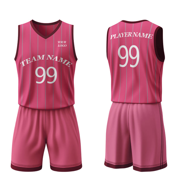 Basketball Uniforms – Vertical Custom Logos & Team Colors