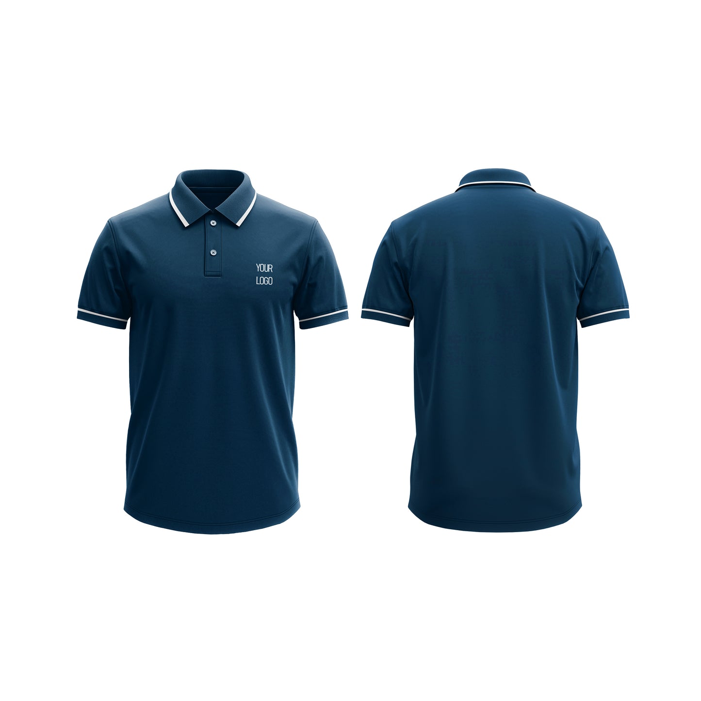 Custom Polo T-Shirt – White Trim Design – Personalized Gear