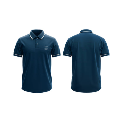 Custom Polo T-Shirt – White Trim Design – Personalized Gear
