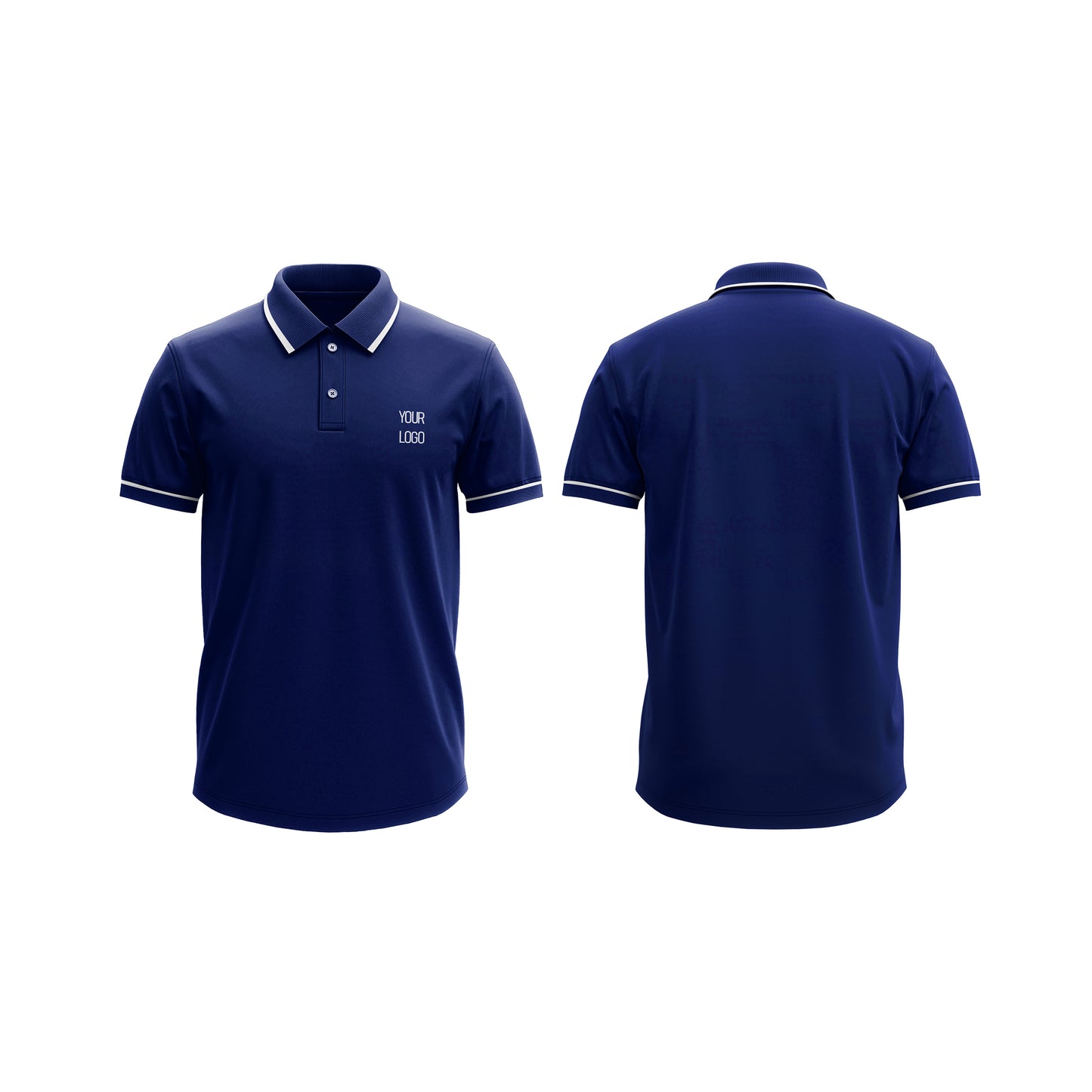 Custom Polo T-Shirt – White Trim Design – Personalized Gear