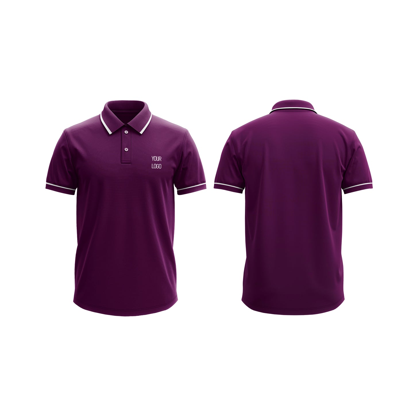 Custom Polo T-Shirt – White Trim Design – Personalized Gear