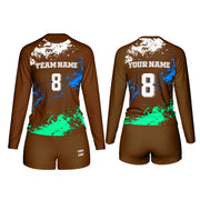 Volleyball Uniforms - Splatter Custom Logos & Team Colors