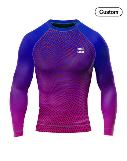 Custom Rash Guard - Gradient Raglan Design - Personalized Top