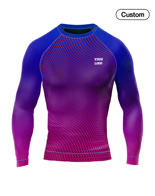 Custom Rash Guard - Gradient Raglan Design - Personalized Top