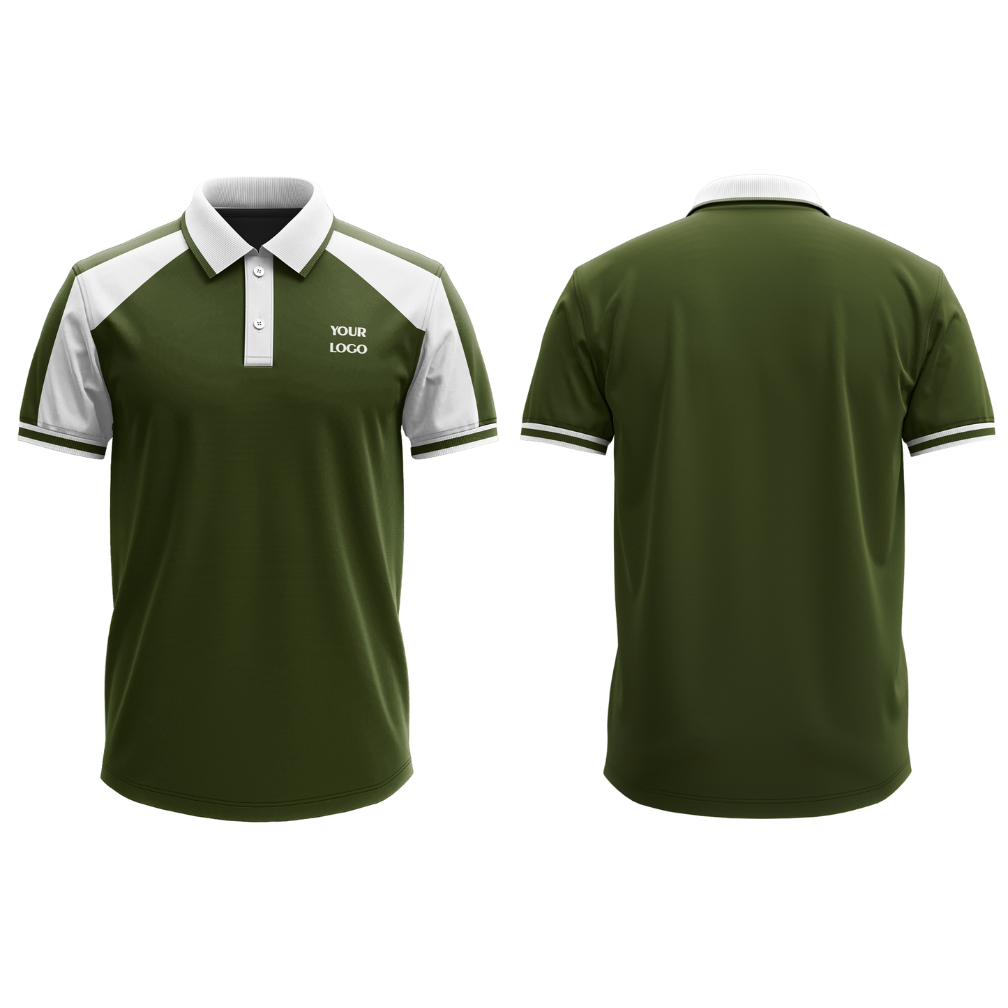 Staff Polos - Raglan White Accent - Personalized Tee