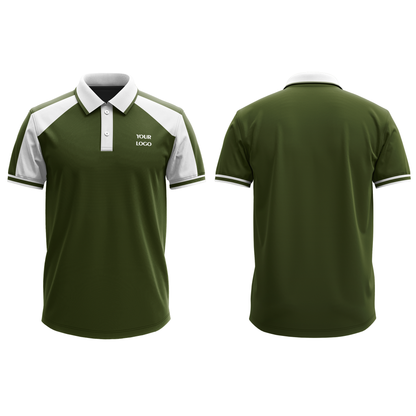 Staff Polos - Raglan White Accent - Personalized Tee