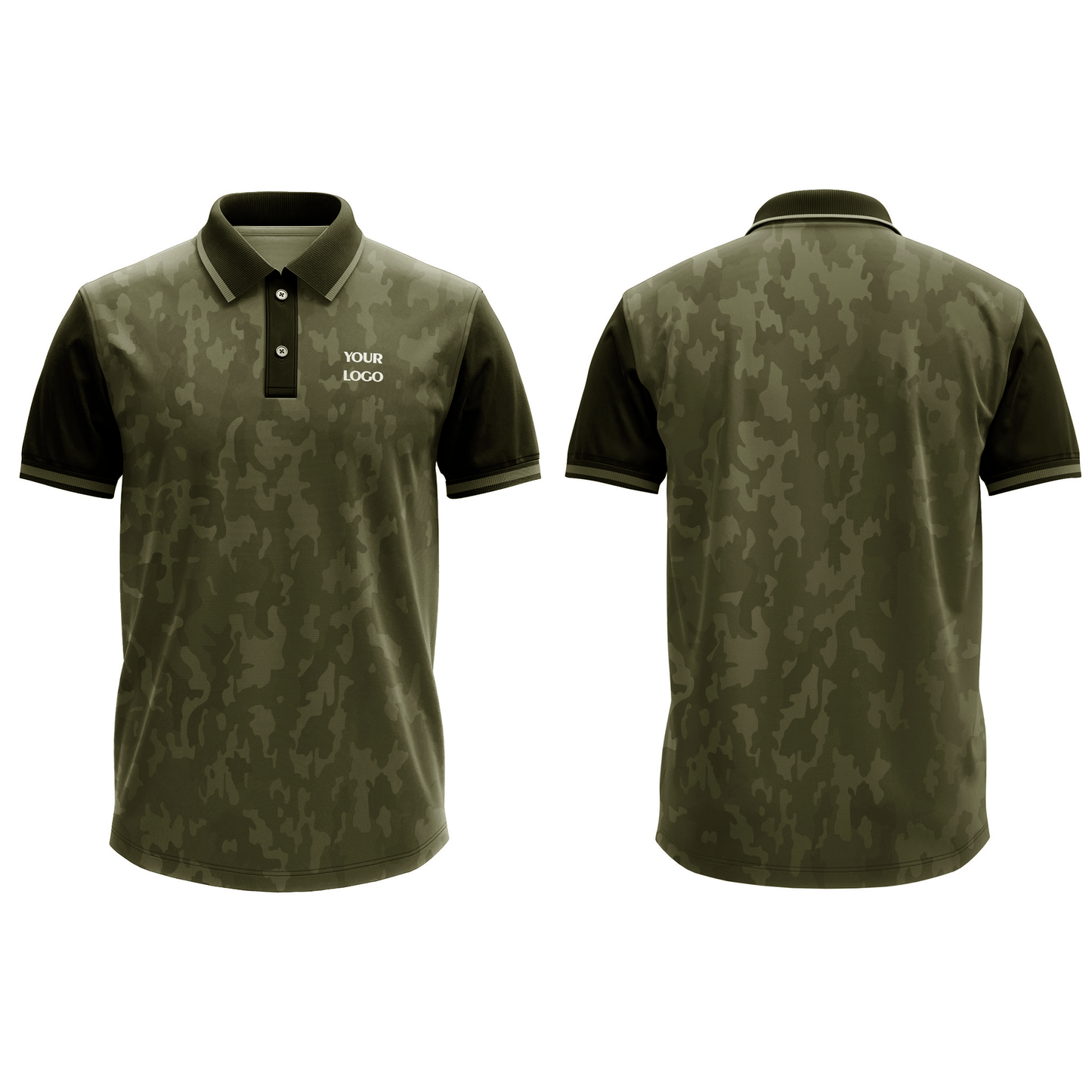 Custom Polo T-Shirt – Camouflage Design Personalized Polo