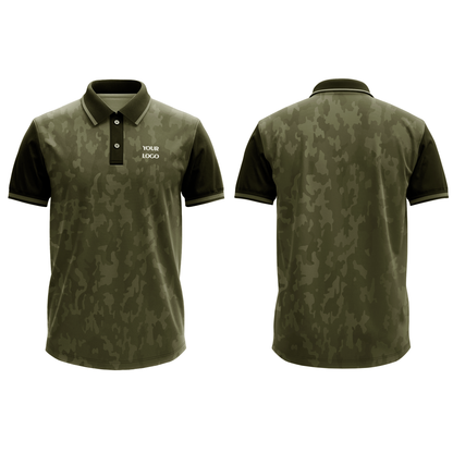 Custom Polo T-Shirt – Camouflage Design Personalized Polo
