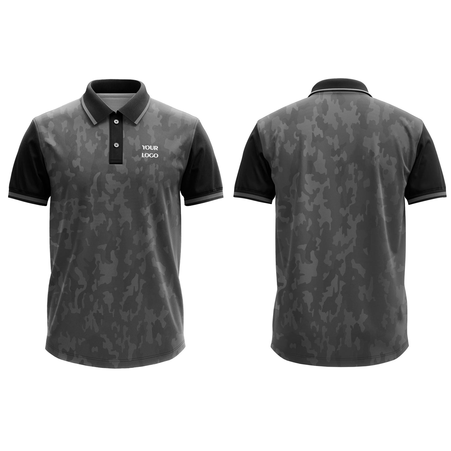 Custom Polo T-Shirt – Camouflage Design Personalized Polo