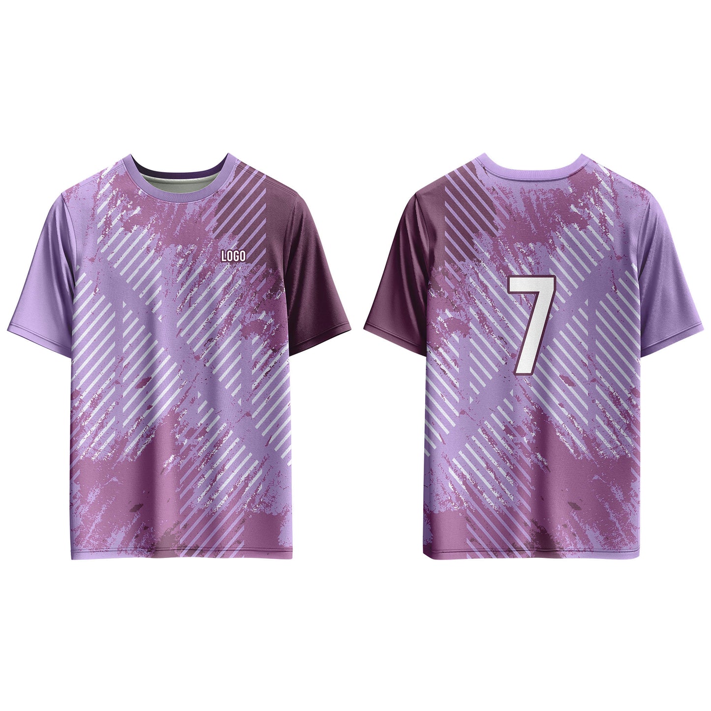 Custom Soccer T-Shirt - Abstract Gradient Stripe - Personalized Tee