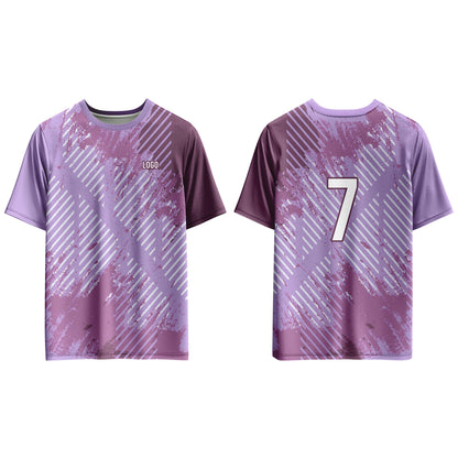 Custom Soccer T-Shirt - Abstract Gradient Stripe - Personalized Tee