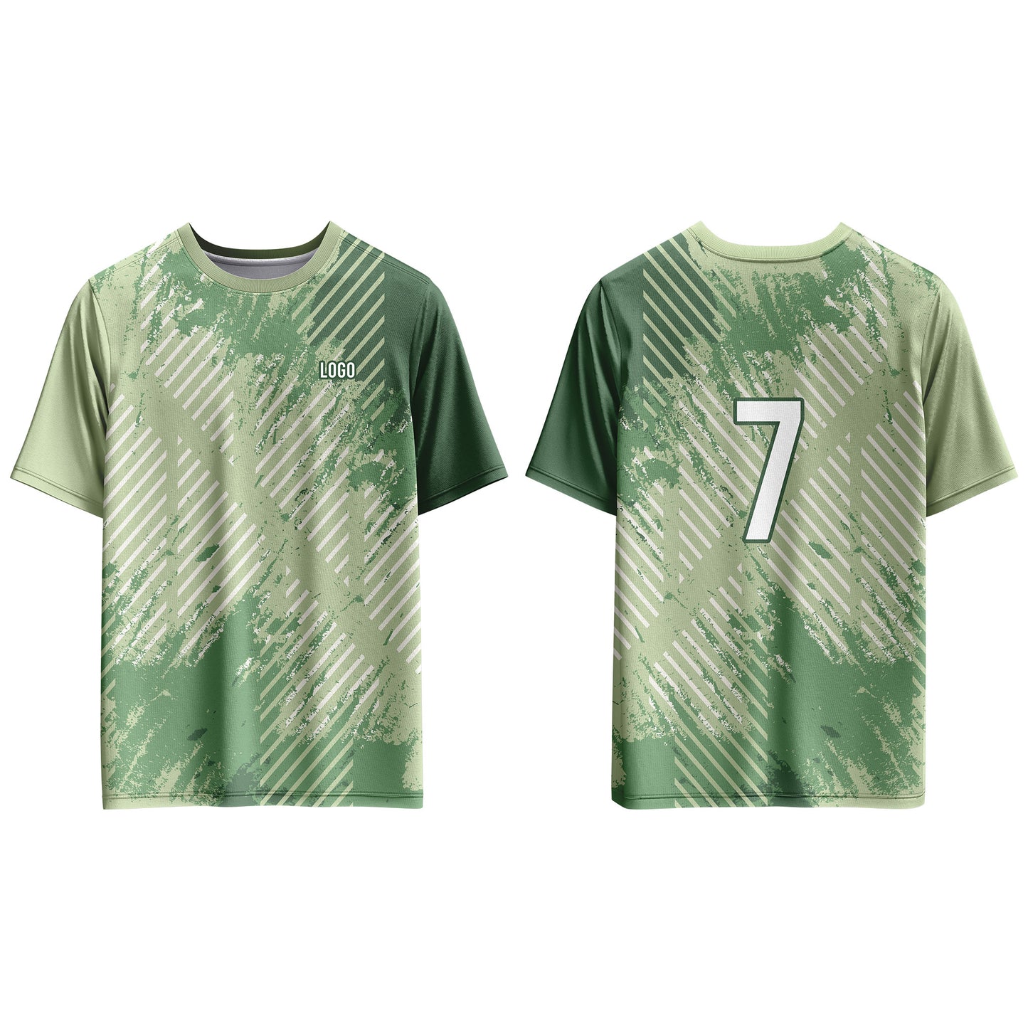 Custom Soccer T-Shirt - Abstract Gradient Stripe - Personalized Tee