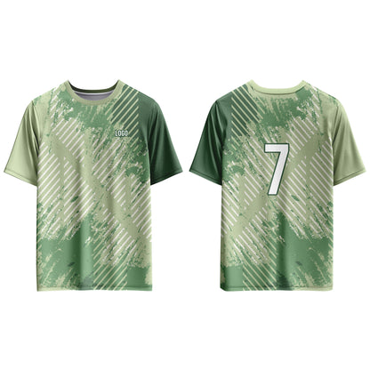 Custom Soccer T-Shirt - Abstract Gradient Stripe - Personalized Tee