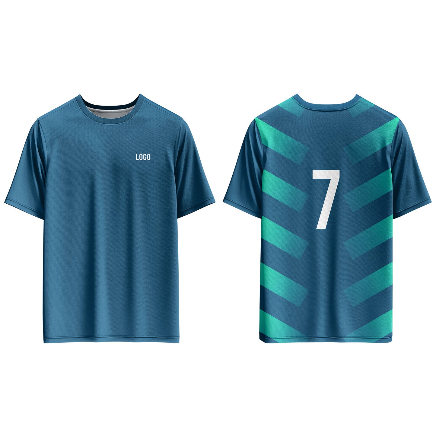 Custom Soccer T-Shirt – Solid Front, Pattern Back – Personalized Gear