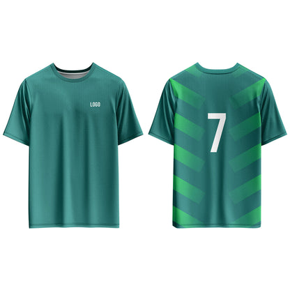 Custom Soccer T-Shirt – Solid Front, Pattern Back – Personalized Gear