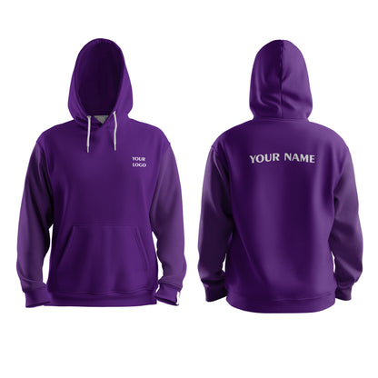 Custom Hoodie - Solid Design - Personalized Pullover