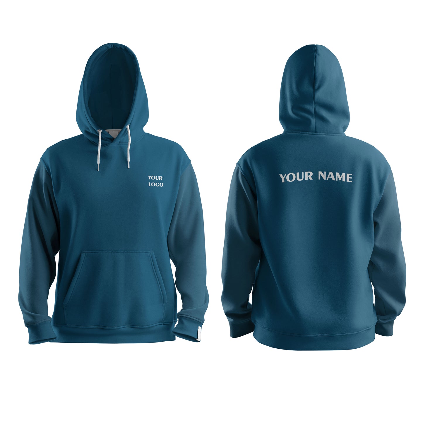 Custom Hoodie - Solid Design - Personalized Pullover