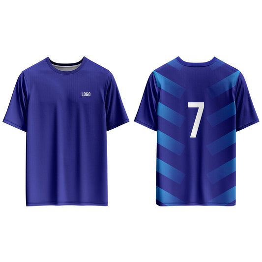 Custom Soccer T-Shirt – Solid Front, Pattern Back – Personalized Gear