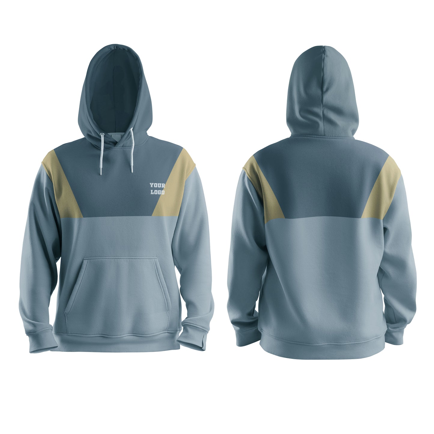 Custom Hoodie - Contrast Panel Design - Personalized Apperal