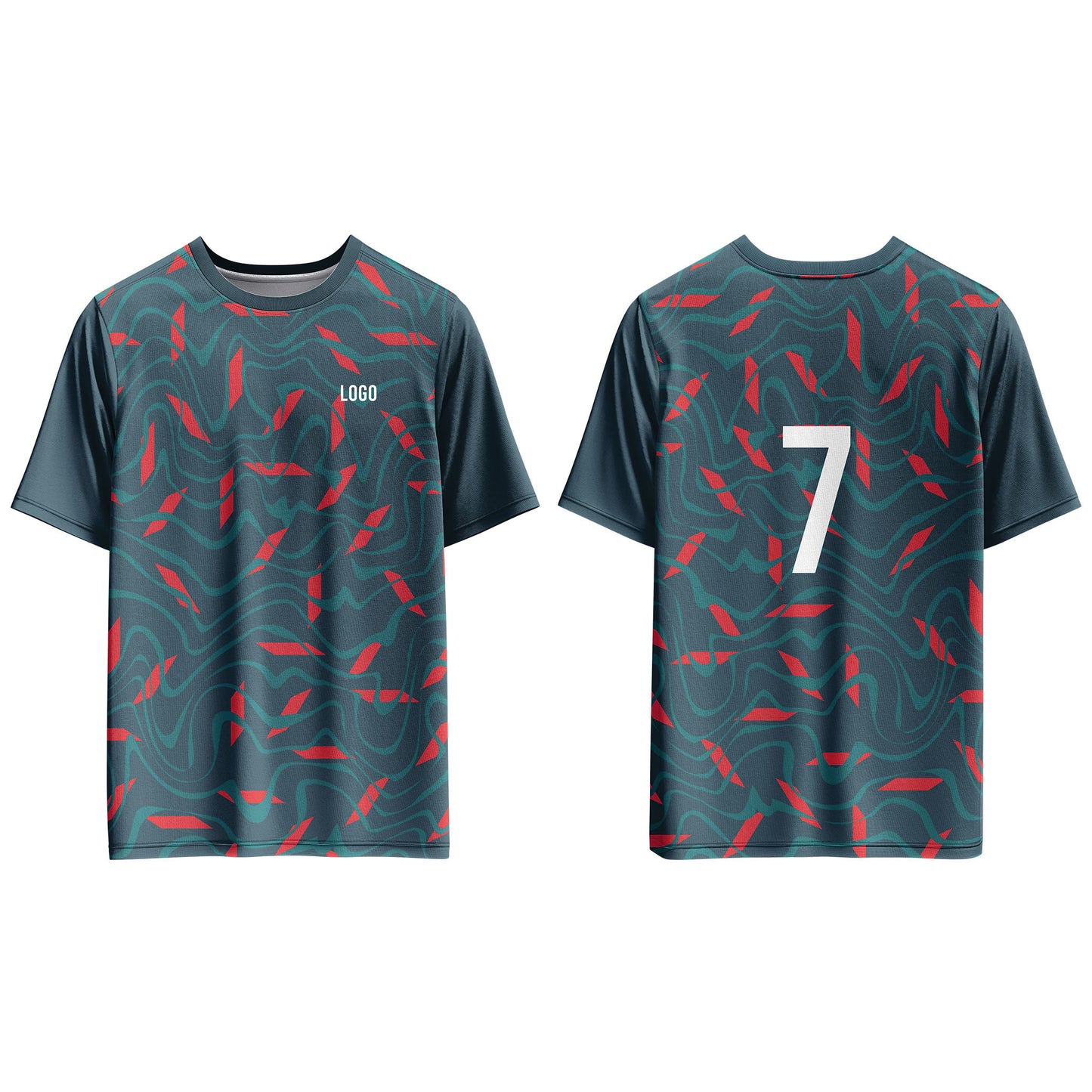 Custom Soccer T-Shirt – Seamless Pattern – Personalized Gear