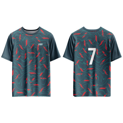 Custom Soccer T-Shirt – Seamless Pattern – Personalized Gear